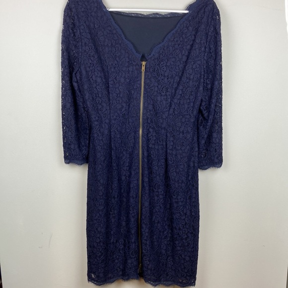 Adrianna Papell Formal Dress with Lace Detail - Picture 3 of 5